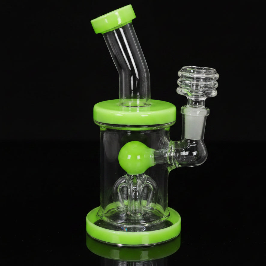 6" Slime Color Tree Perc Dab Rig