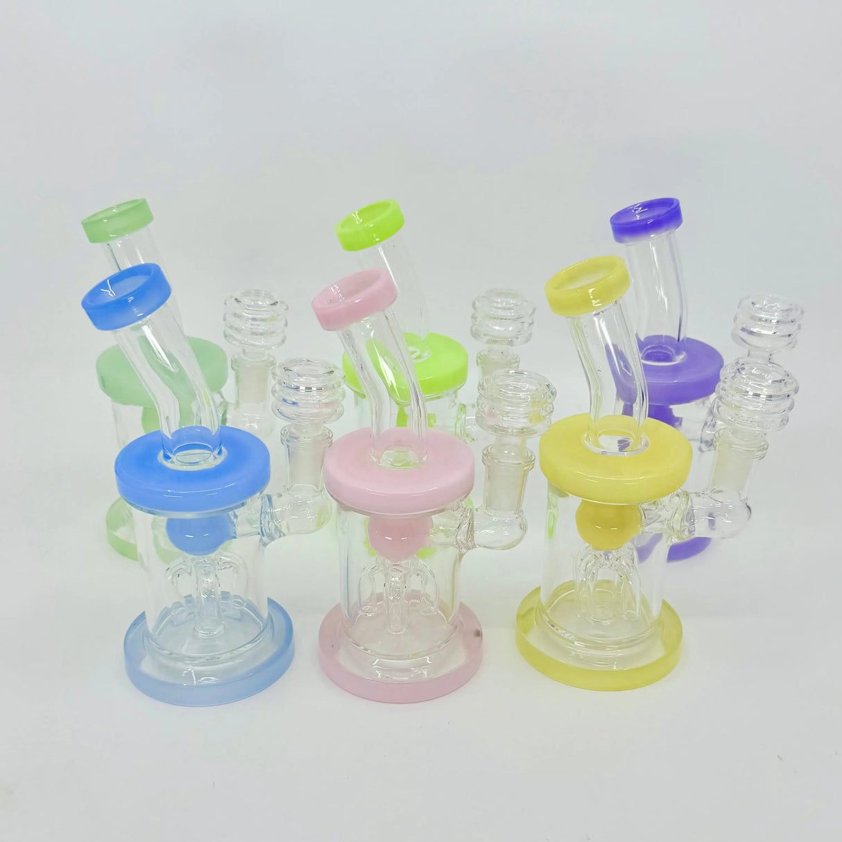 6" Slime Color Tree Perc Dab Rig