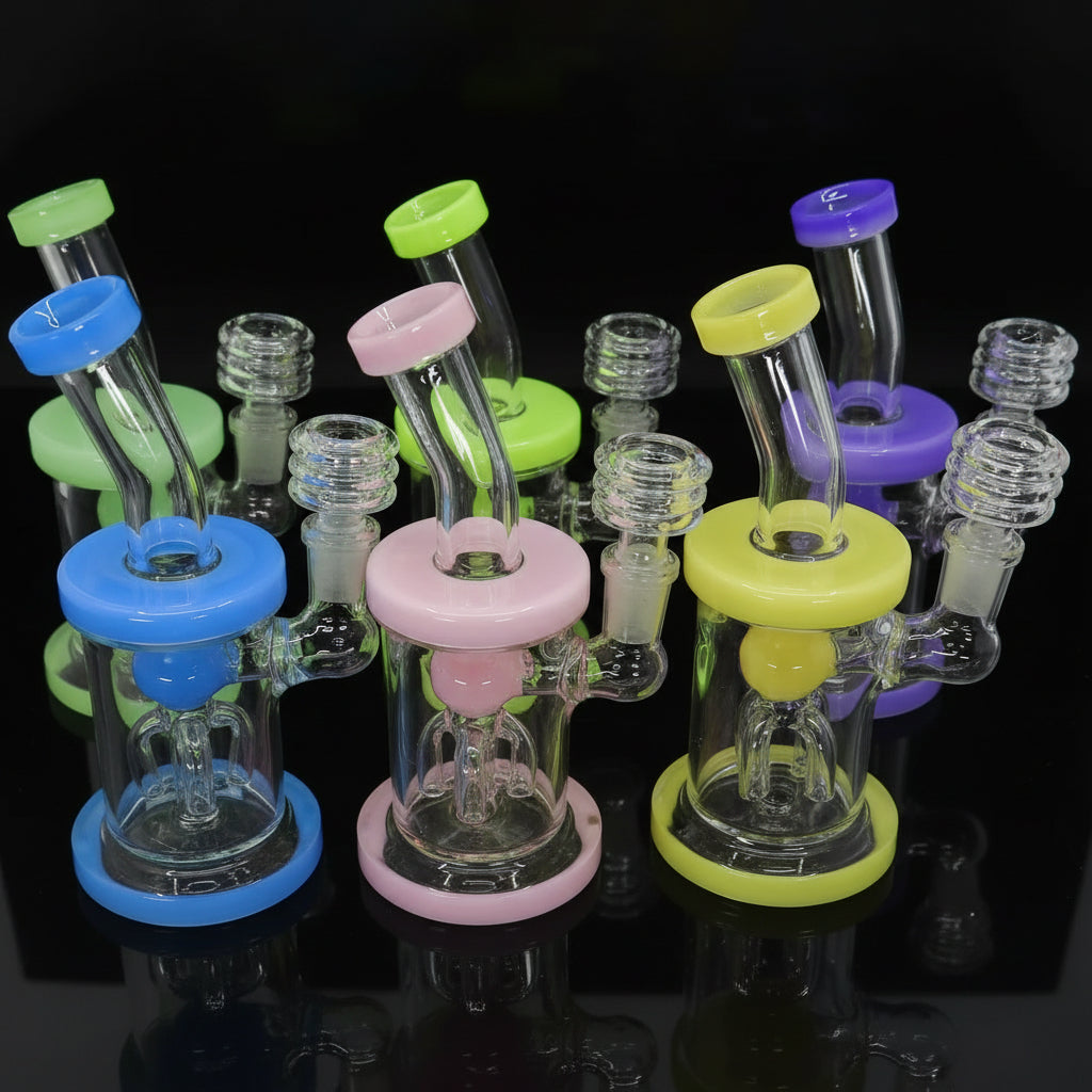 6" Slime Color Tree Perc Dab Rig