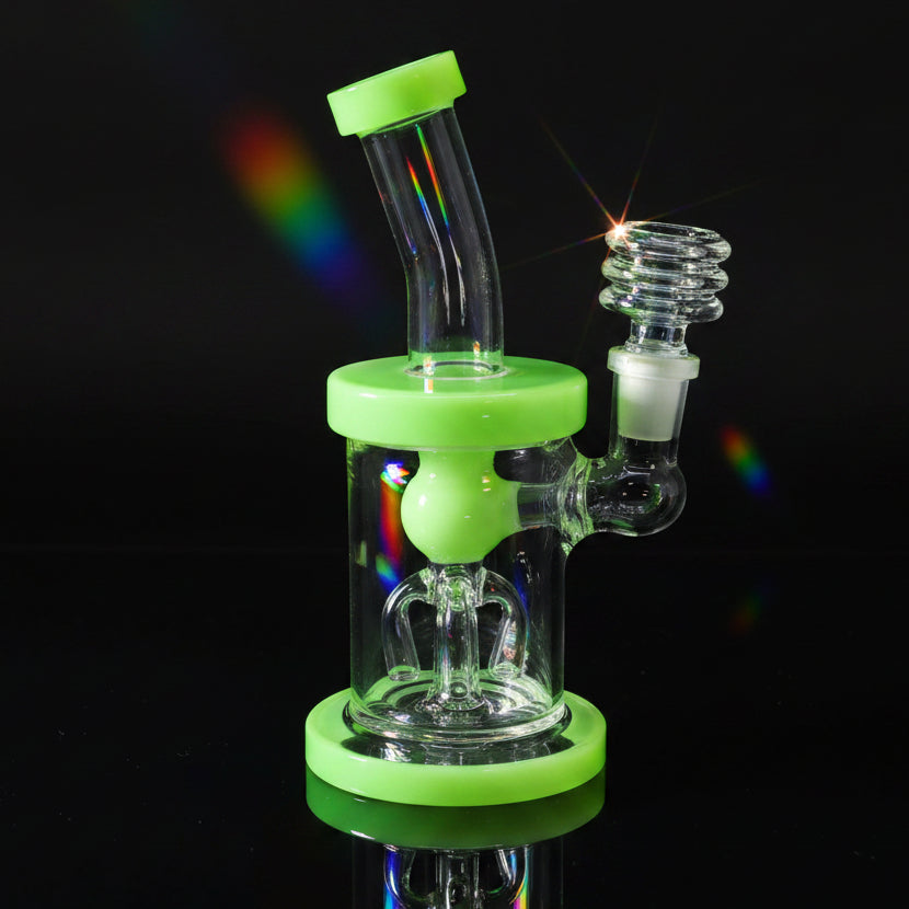 6" Slime Color Tree Perc Dab Rig