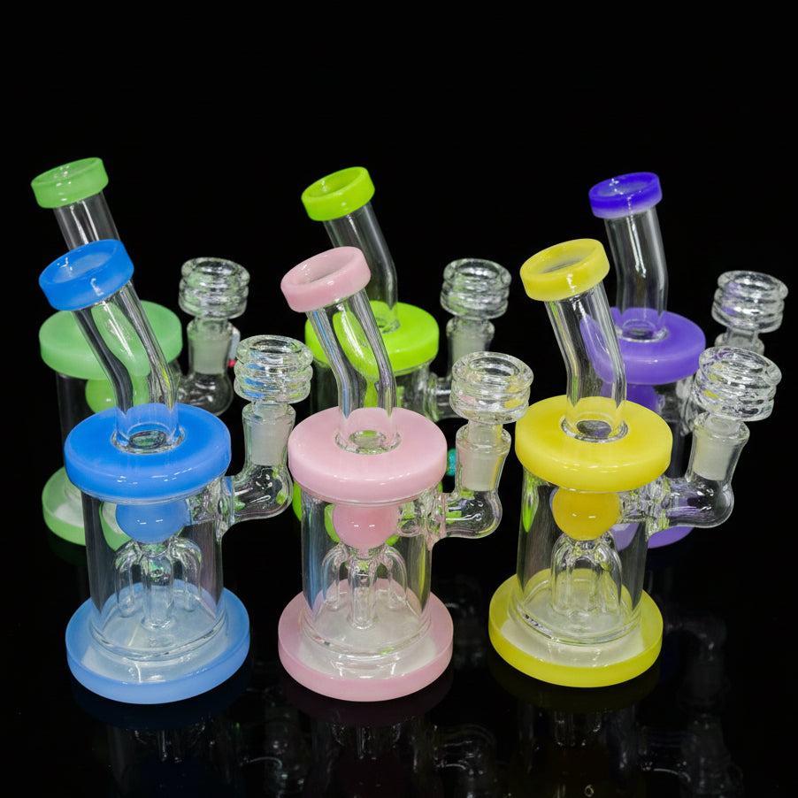 6" Slime Color Tree Perc Dab Rig