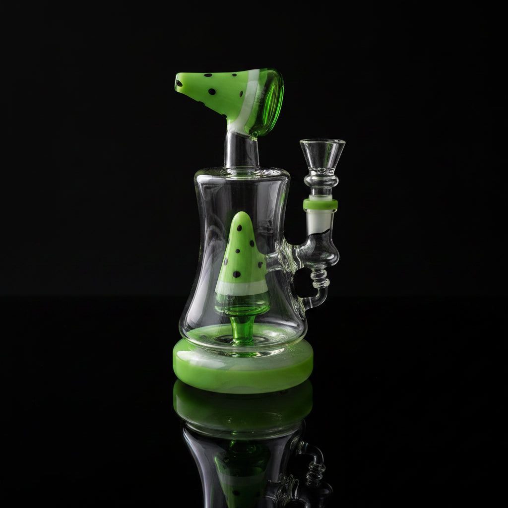 7" Double Pyramid Watermelon Funnel Perc Bong