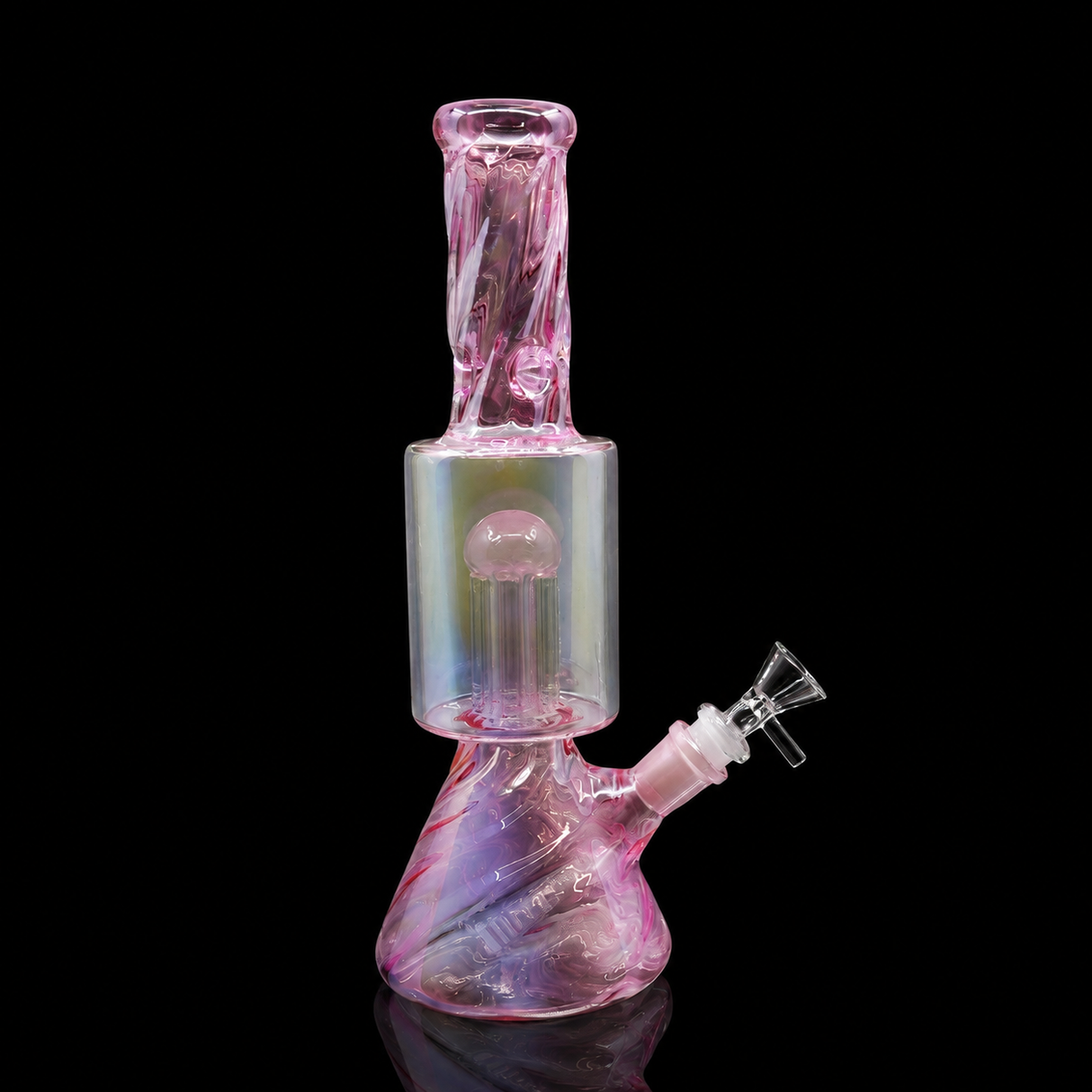 12 Inch Iridescent Spiral Beaker Bong | SmokeMEGA