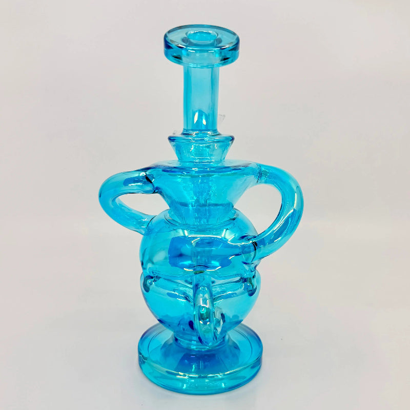 NEW Metallic 8” Recycler Dab Rig – Experience Smooth Hits & Stunning Colors