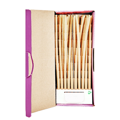 98 Luxe Size Natural Paper Pre-Roll Cones - Unbleached Paper
