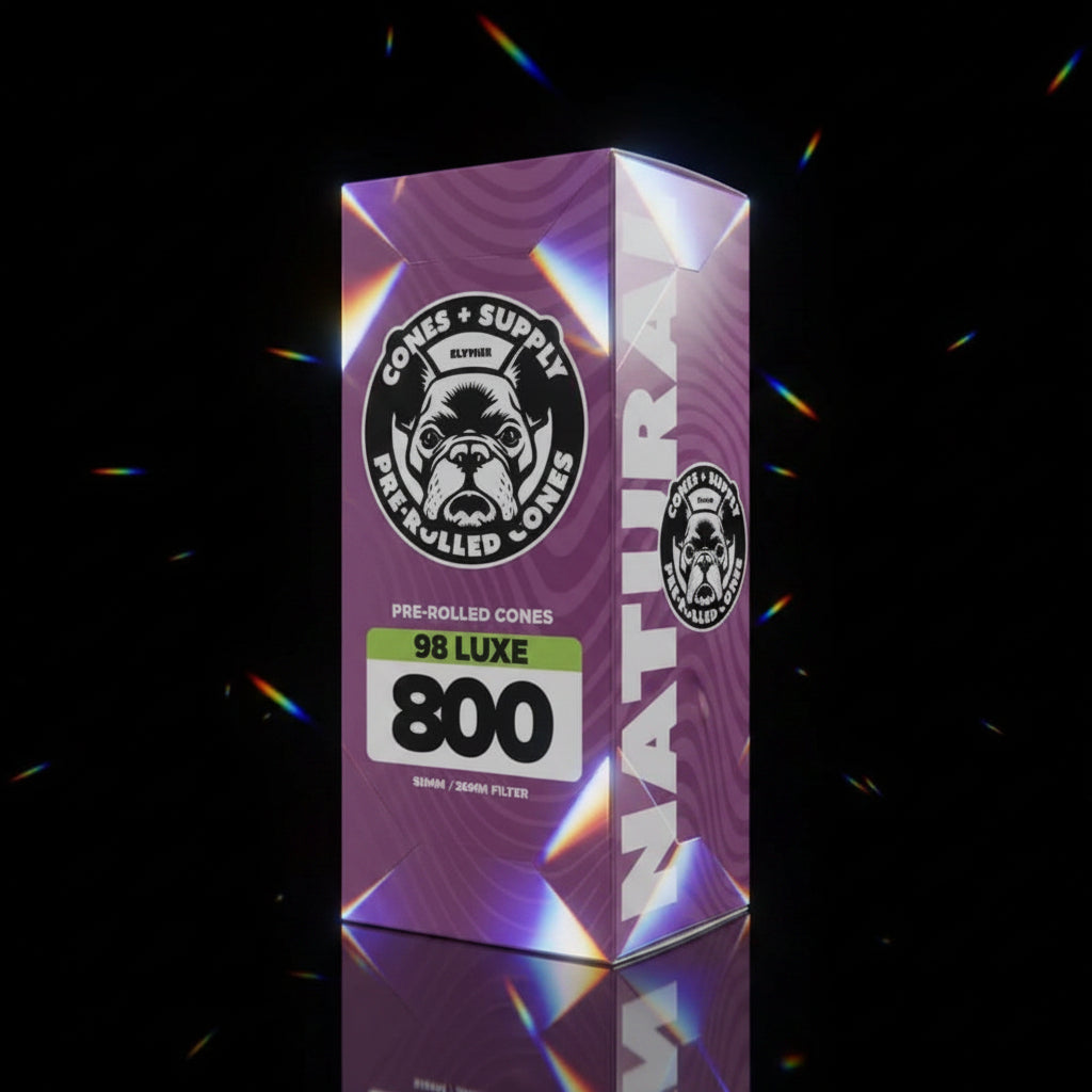 98 Luxe Size Natural Paper Pre-Roll Cones - Unbleached Paper - SmokeMEGA