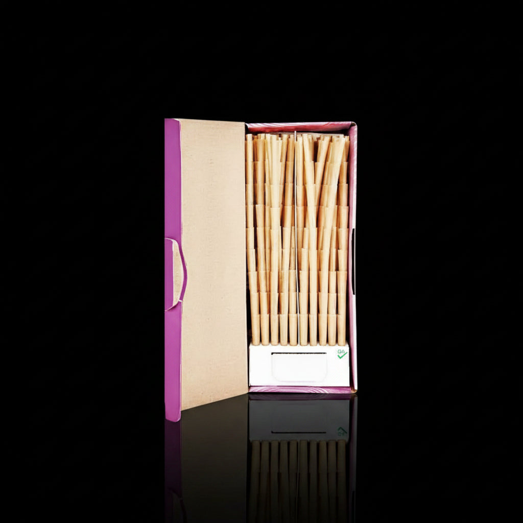 98 Luxe Size Natural Paper Pre-Roll Cones - Unbleached Paper - SmokeMEGA