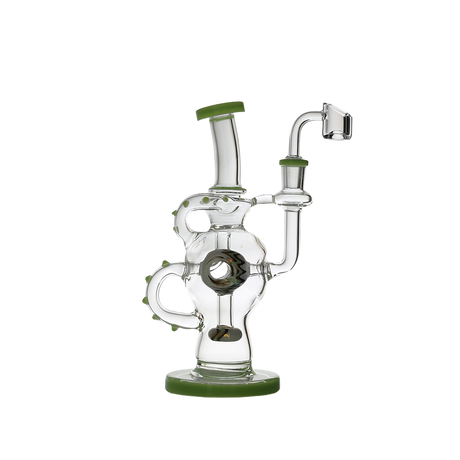 DAB RIG | Hollow Base Cylinder Recycler Glass Water Pipe Dab Rig 8.5"