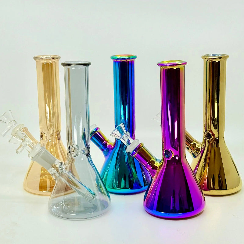 ALL NEW Metallic Beaker Bong - 8" Premium Design for Enhanced Experience