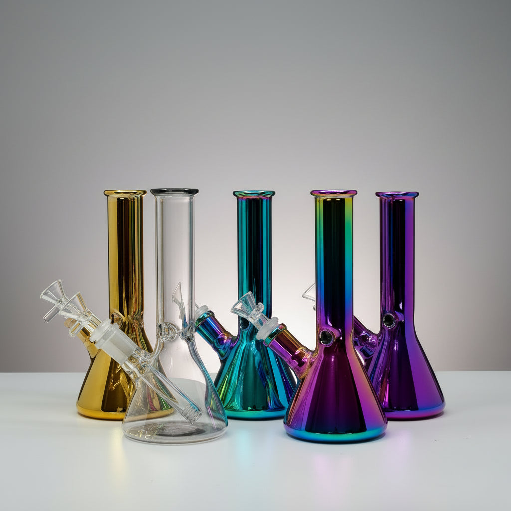 ALL NEW Metallic Beaker Bong - 8" Premium Design for Enhanced Experience
