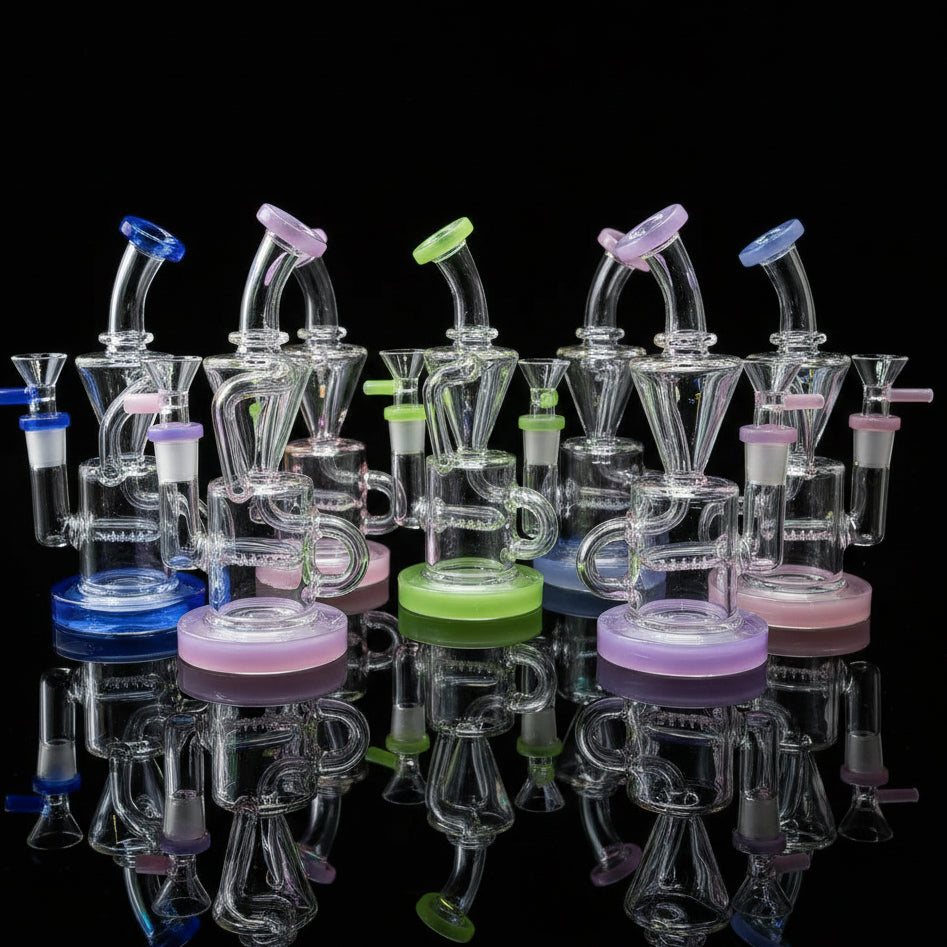 Adorable Inline Recycle Dab Rig | Compact & Stylish Design - SmokeMEGA