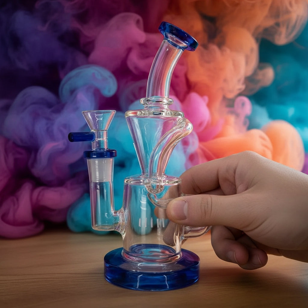 Adorable Inline Recycle Dab Rig | Compact & Stylish Design - SmokeMEGA