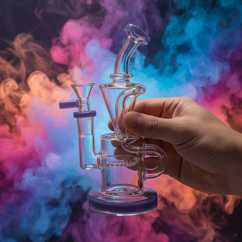Adorable Inline Recycle Dab Rig | Compact & Stylish Design - SmokeMEGA