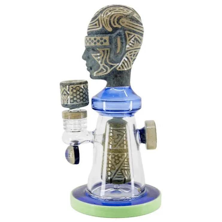 Ancient Head Egypt Style Glass Water Pipe - SmokeMEGA
