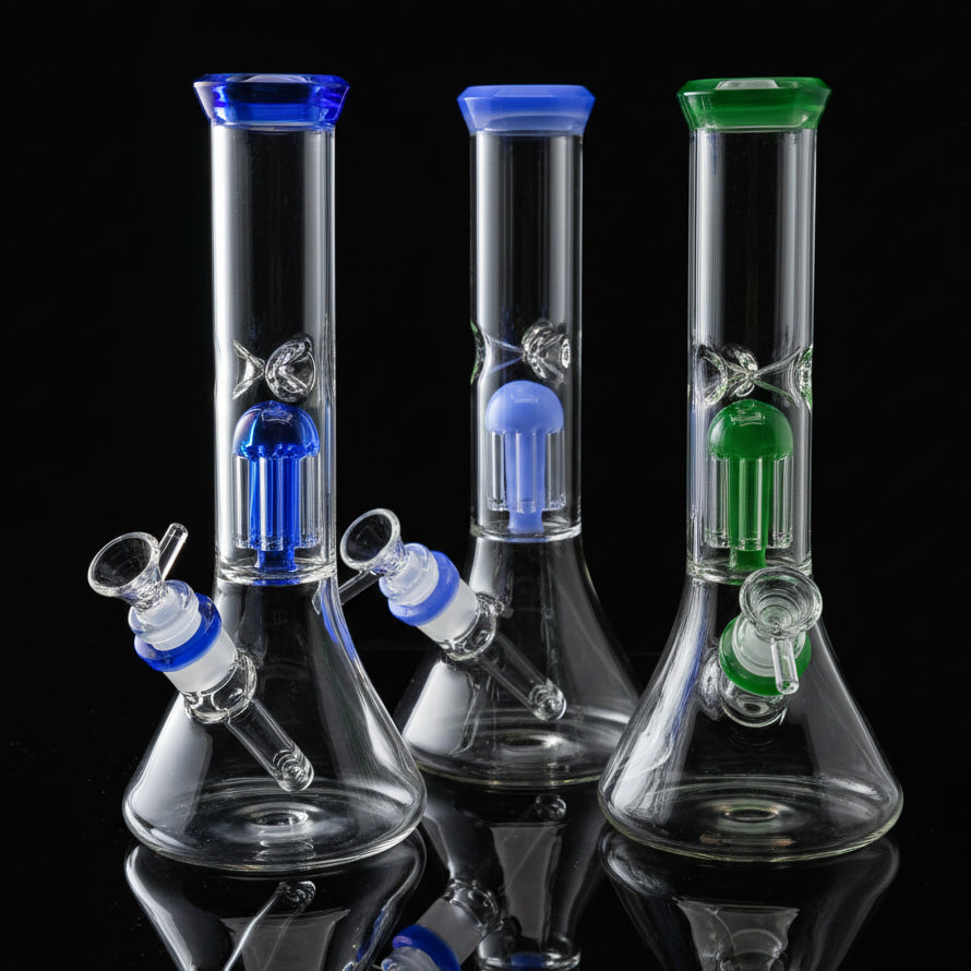BONG | 11" JELLYFISH PERC BEAKER WATER PIPE (NEW)