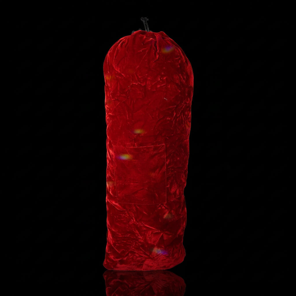 30" red bong travel bag with measuring tape for size reference