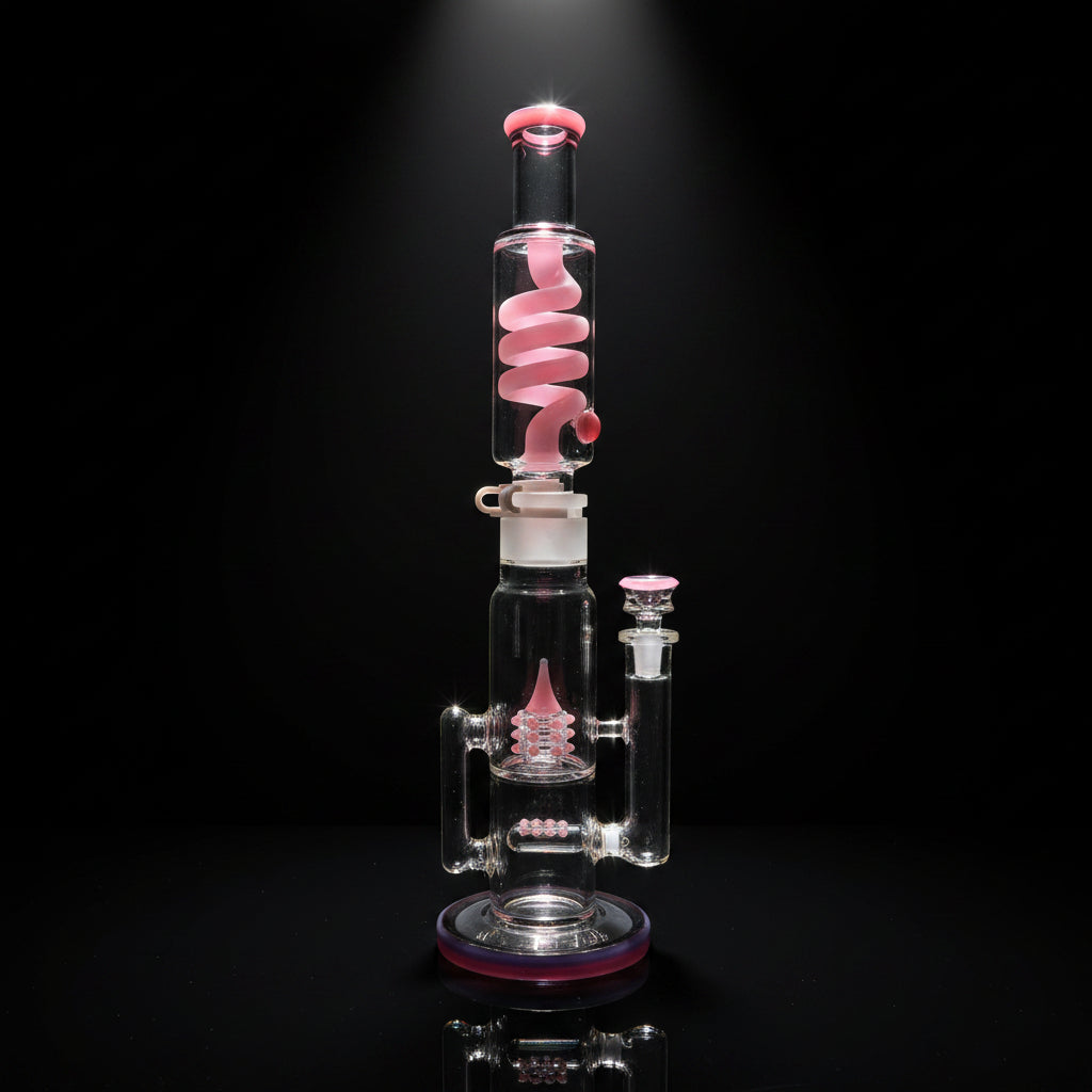 Bong | Detachable Freeze Coil Sprinkler Grid Perc Bong 16.5"