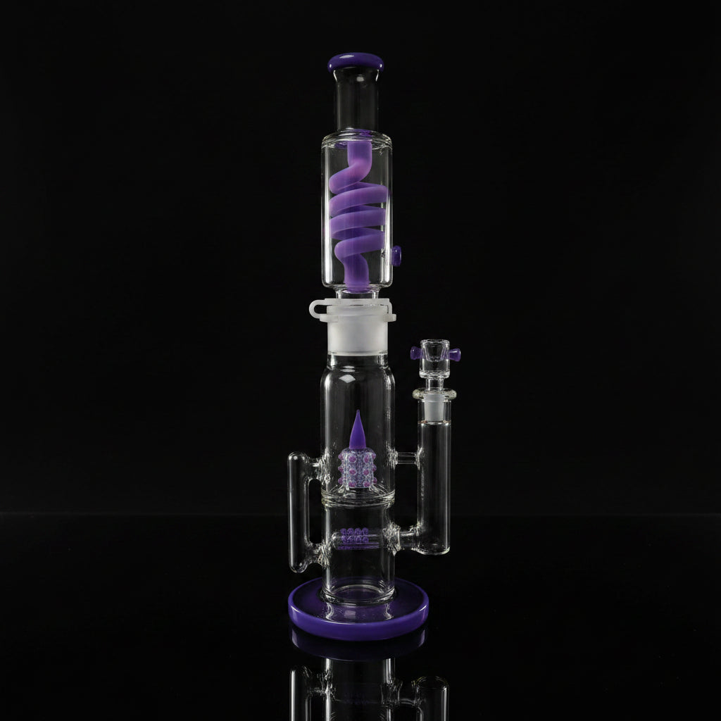 Bong | Detachable Freeze Coil Sprinkler Grid Perc Bong 16.5"