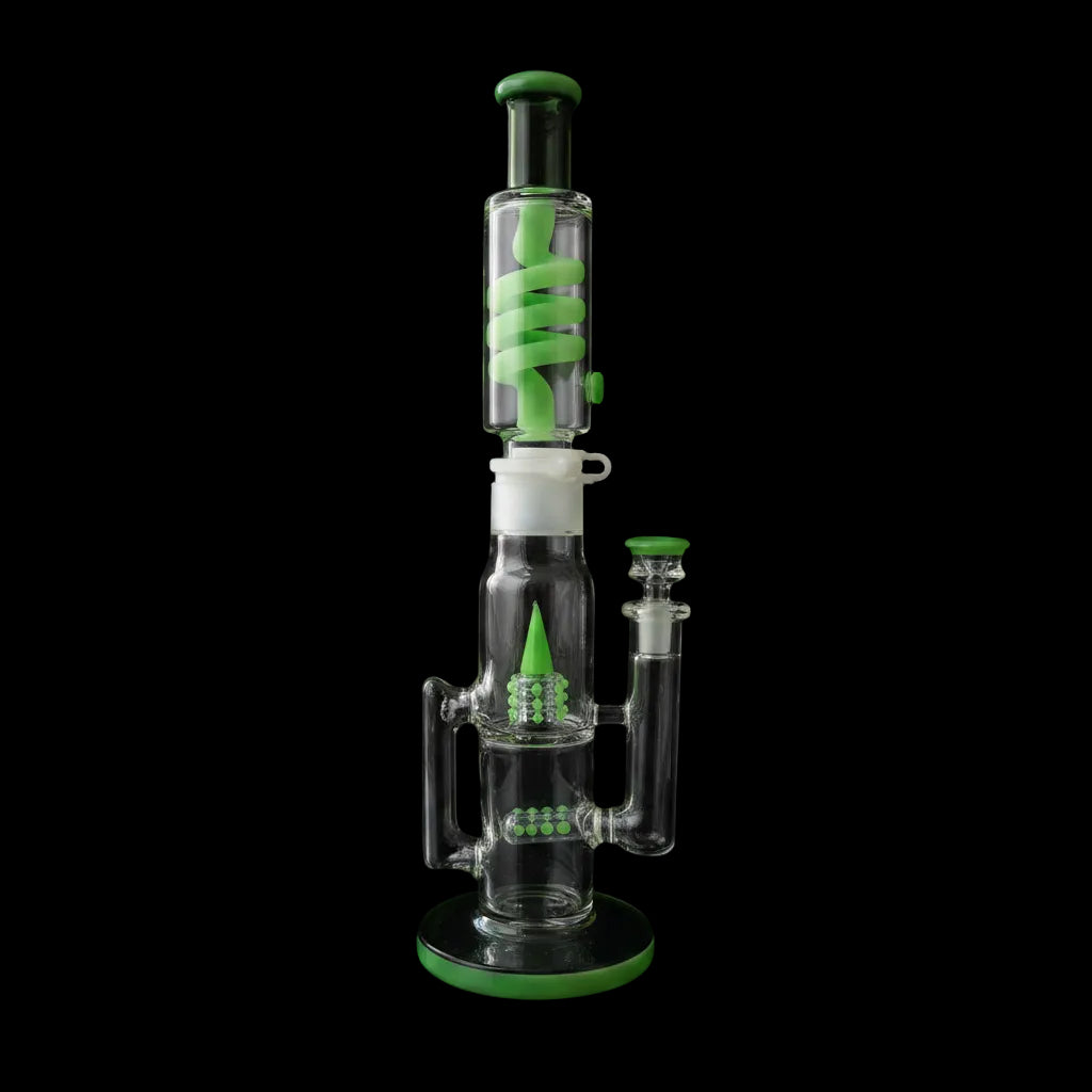 Bong | Detachable Freeze Coil Sprinkler Grid Perc Bong 16.5"
