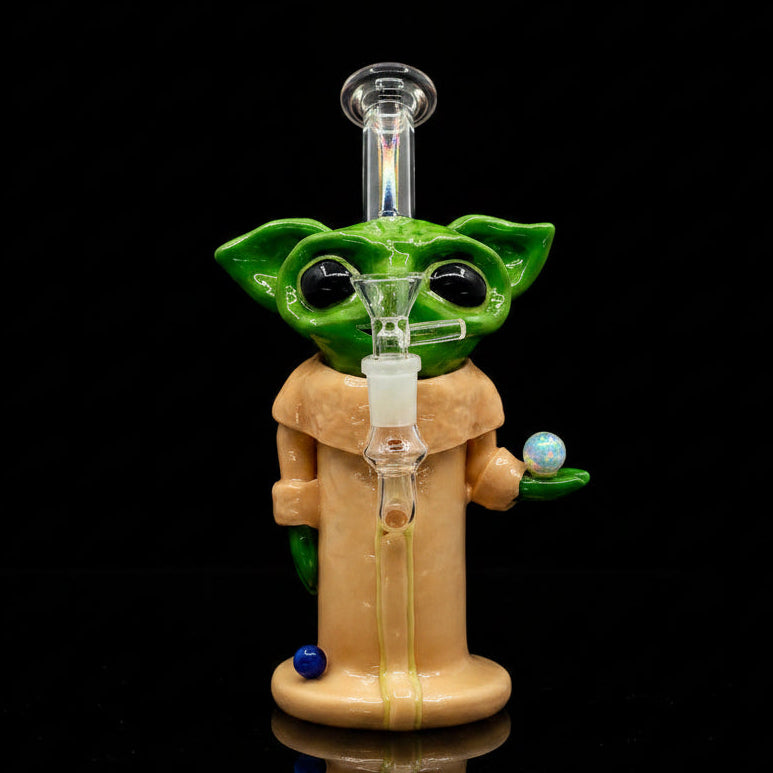 Brand Name Baby Yoda Heady Inspired Dab Rig - All-New 8" Design
