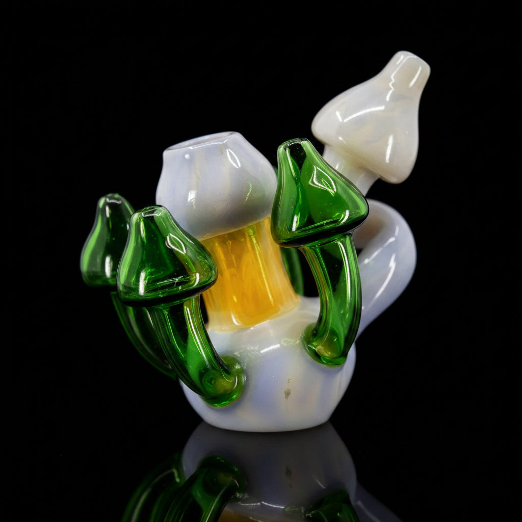 Corkscrew Mushroom Bubbler 6.5"