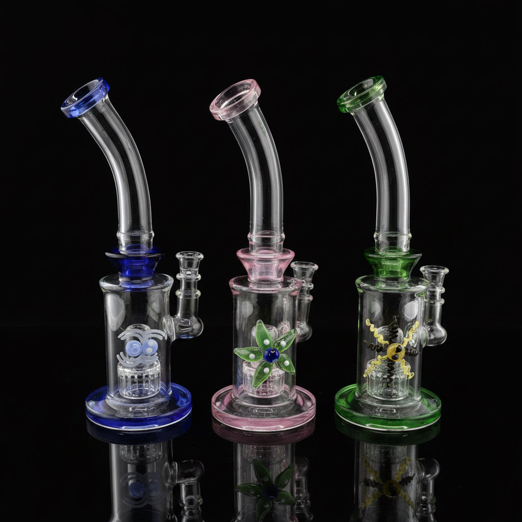Dab Rig | 10Inch Sower Head with Glass ART Work - SmokeMEGA