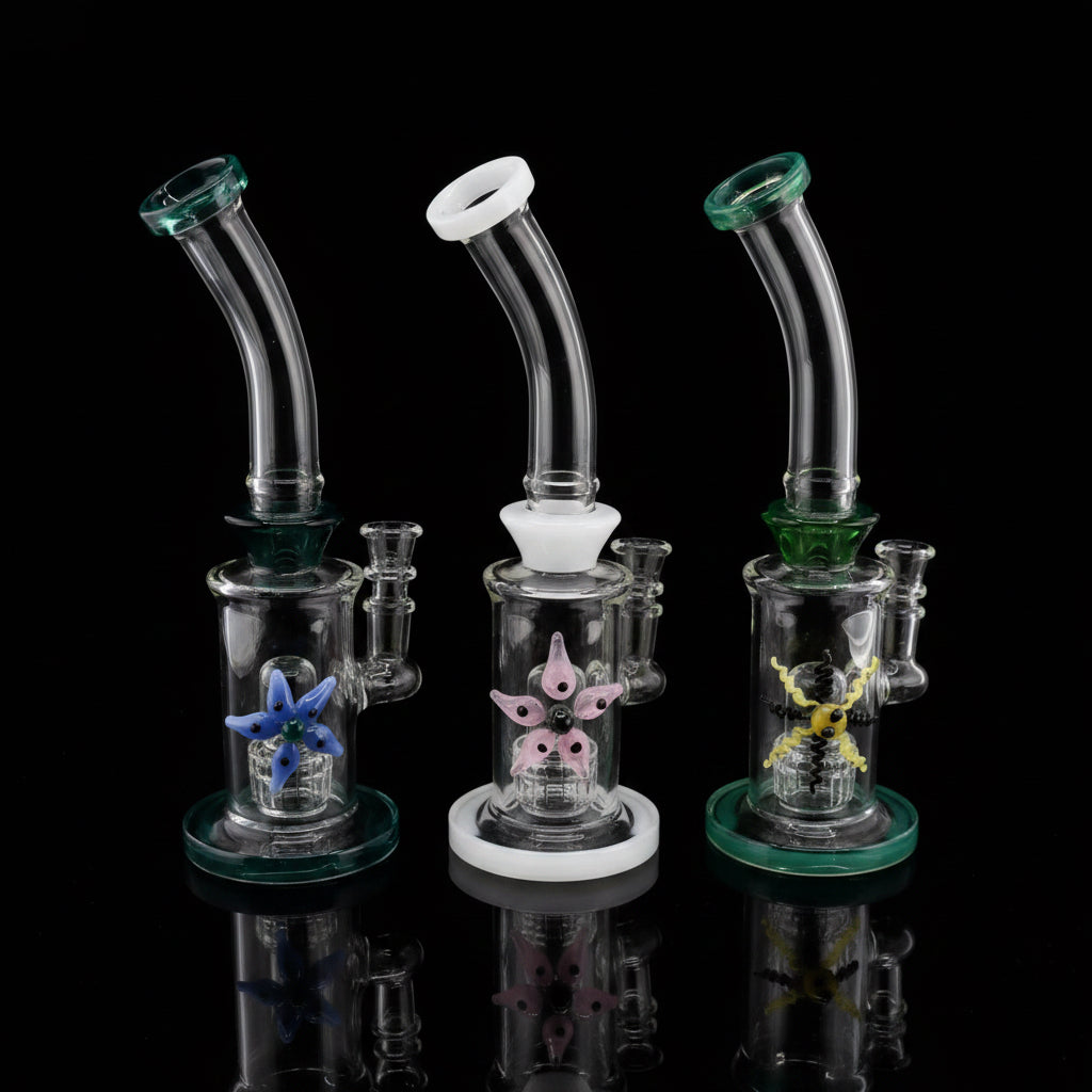 Dab Rig | 10Inch Sower Head with Glass ART Work - SmokeMEGA