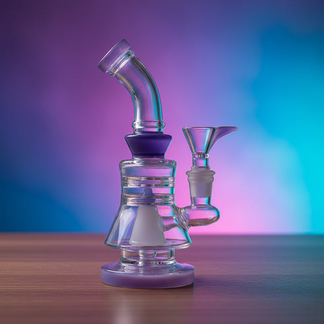 7" Sour Head Dab Rig with unique design and compact size.