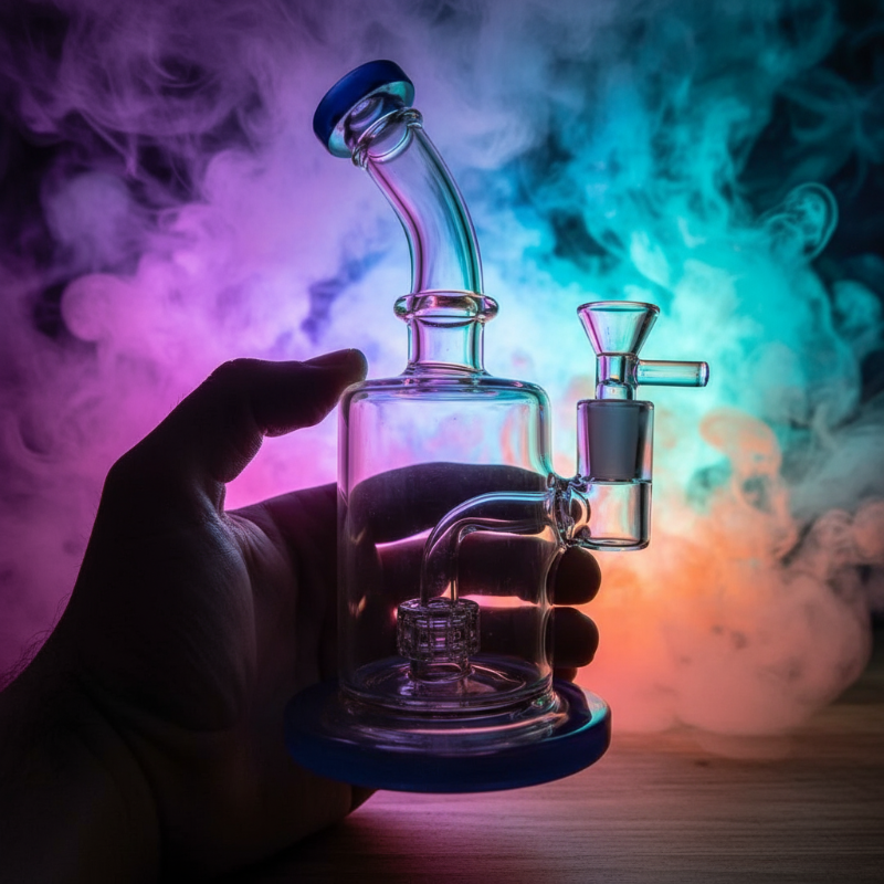 Dab Rig | 8 Inch Showerhead Bent Neck