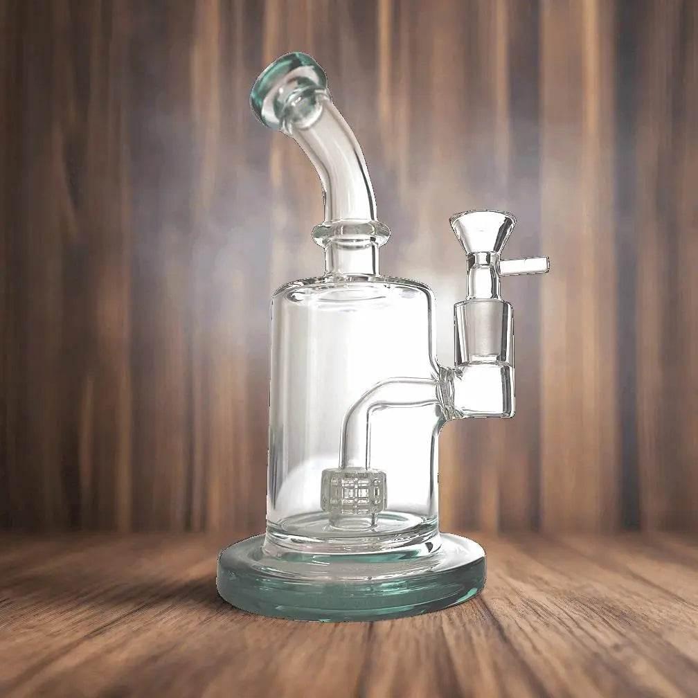 Dab Rig | 8 Inch Showerhead Bent Neck - SmokeMEGA