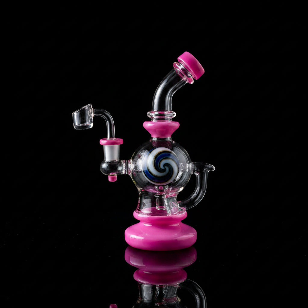 Dab Rig | Bent Neck Lollipop Ball Insert Perc Dab Rig 8.5"