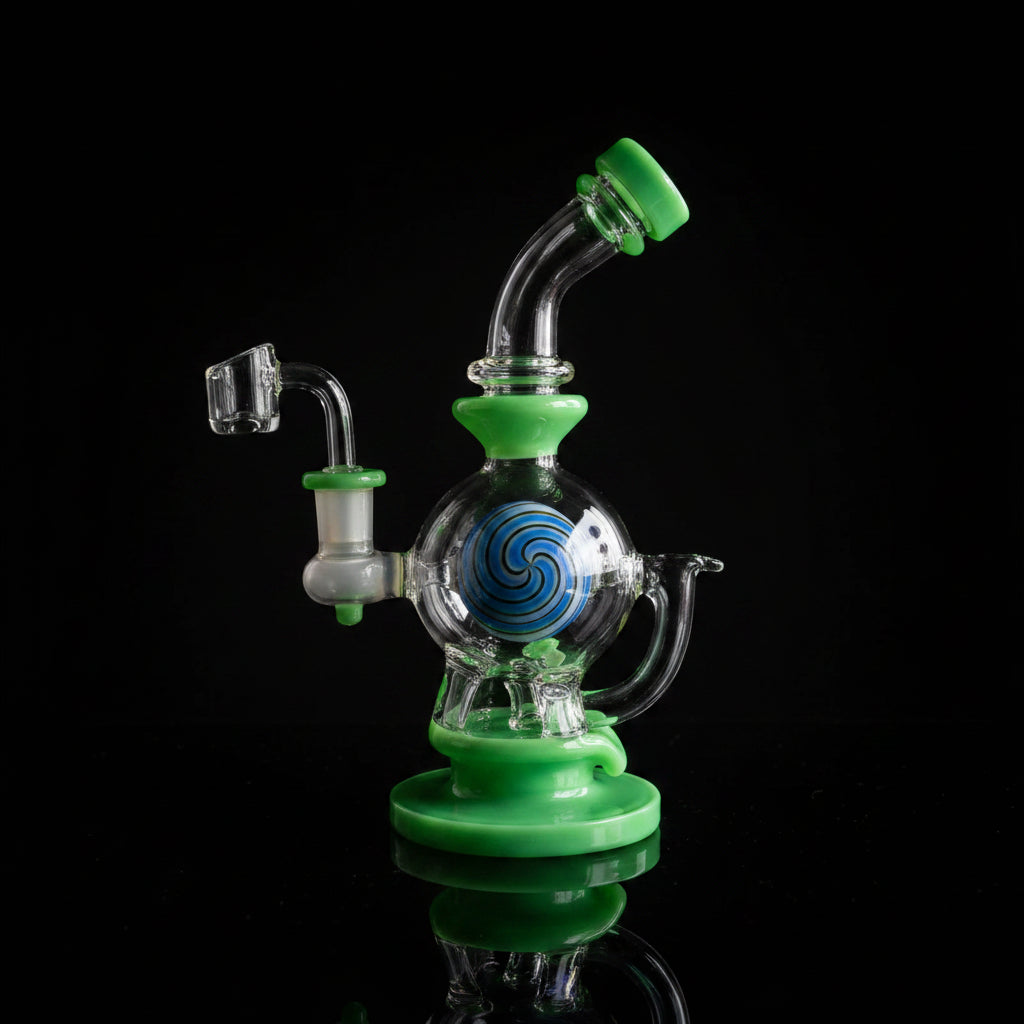Dab Rig | Bent Neck Lollipop Ball Insert Perc Dab Rig 8.5"