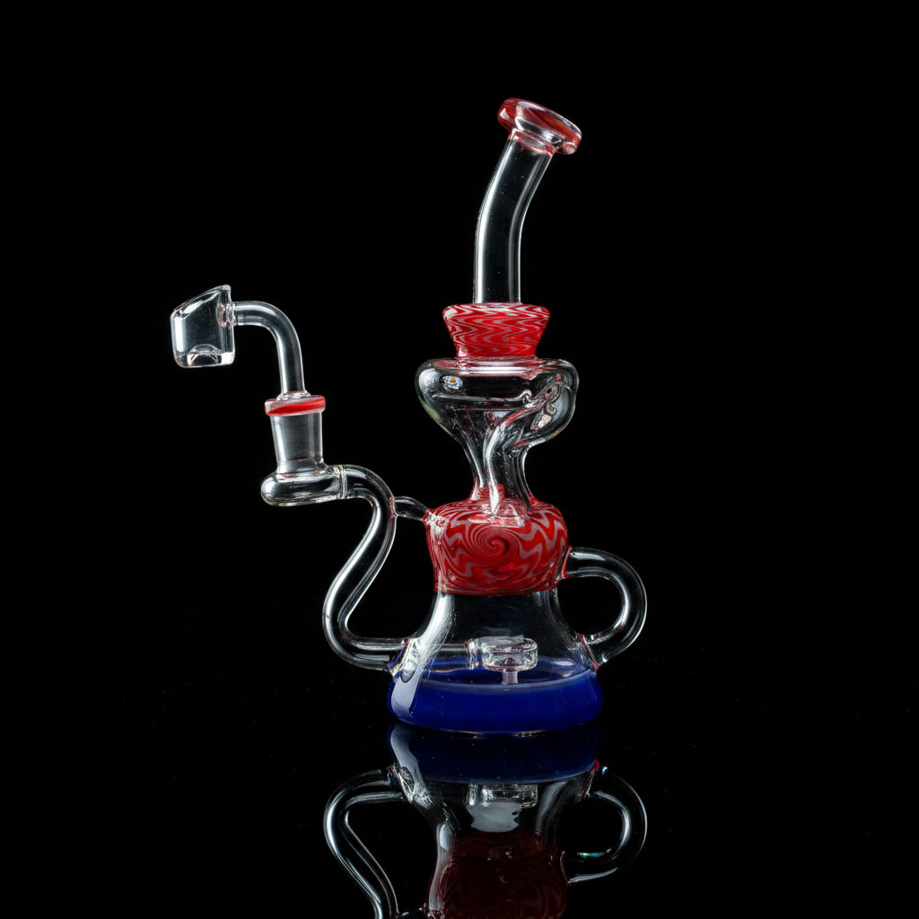 Dab Rig | Candy Colored Twisted Peculator Dab Rig 8.5"