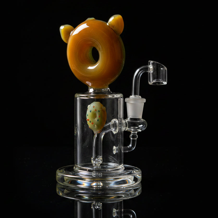 Dab Rig | Double Donut Shape Thick Glass Dab Rig 6.5"