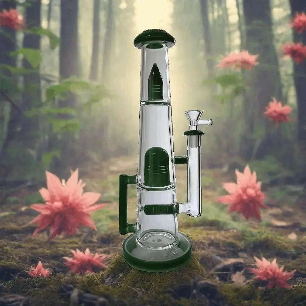 Dab Rig | Double Showerhead Inline Straight 13"
