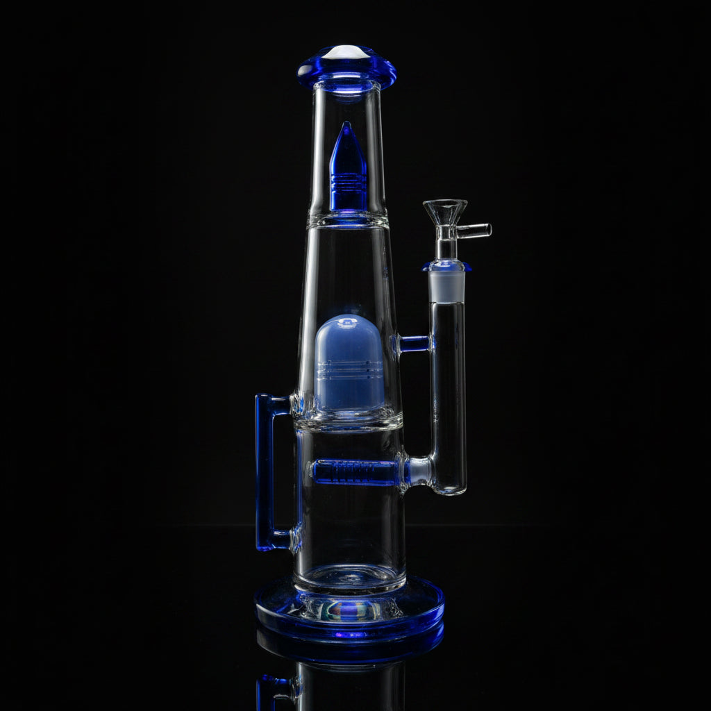 Dab Rig | Double Showerhead Inline Straight 13"