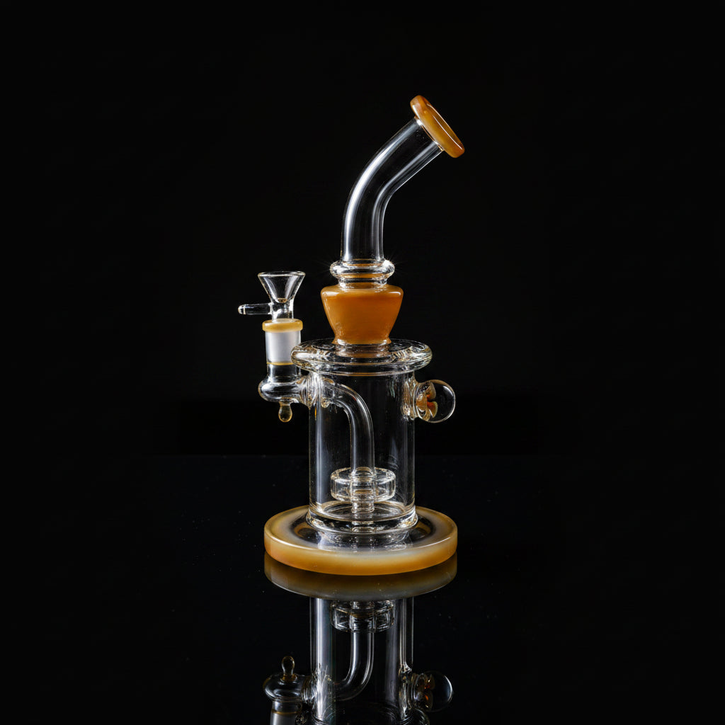 Dab Rig | Marble Thick Perc Water Pipe 9"