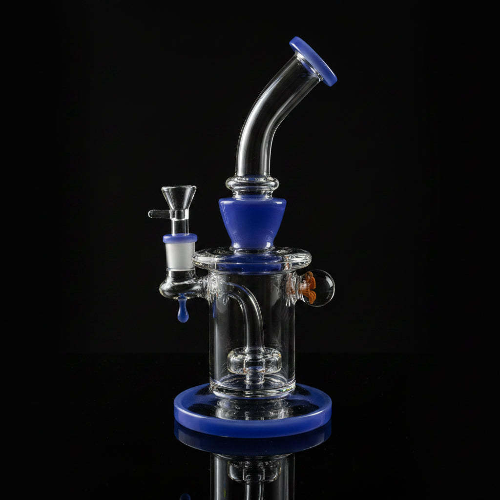 Dab Rig | Marble Thick Perc Water Pipe 9"