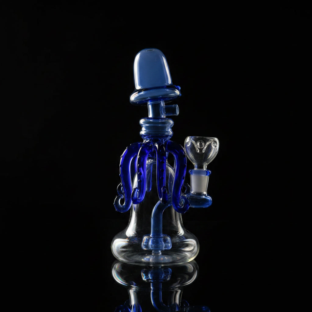 Octopus Showerhead Perc Dab Rig 8" with glass design, ideal for smooth and flavorful hits.