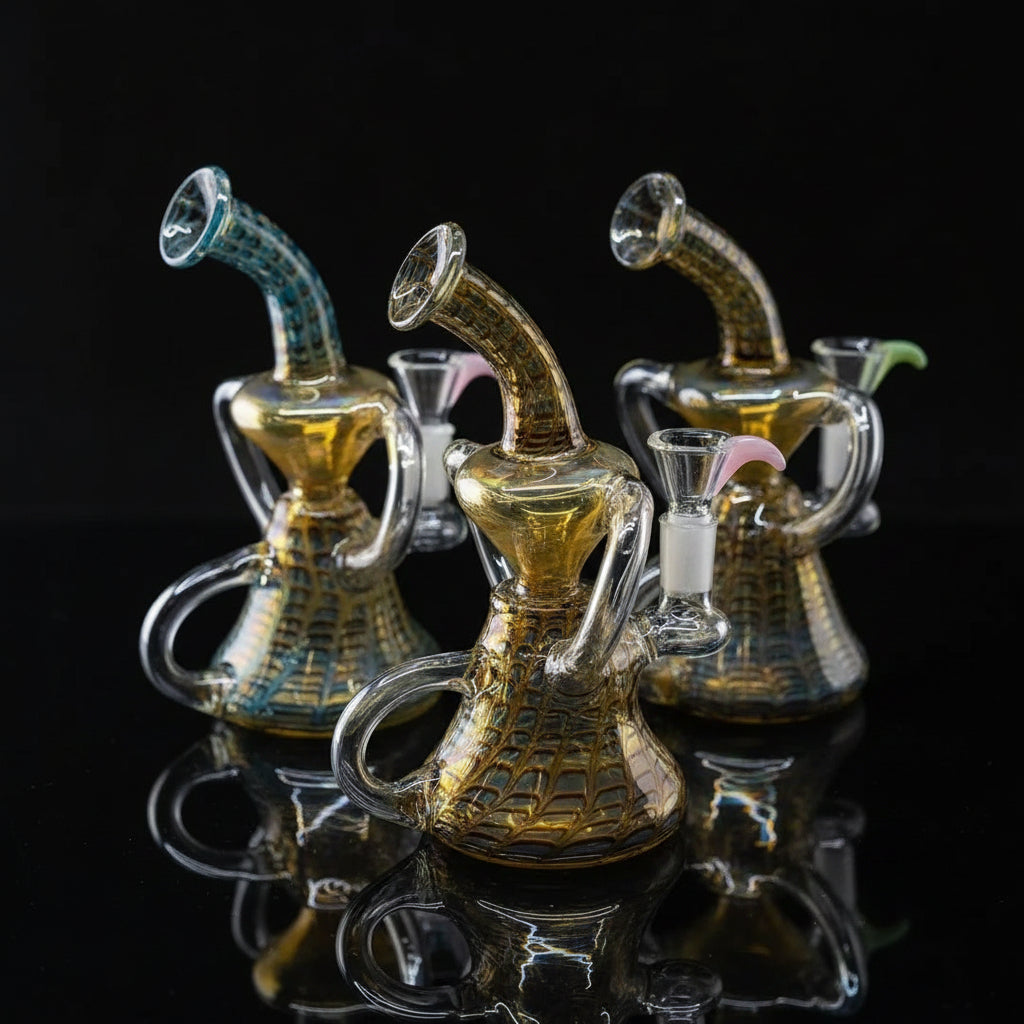 Dab Rigs | 8 Inch Color Art Recycle - SmokeMEGA