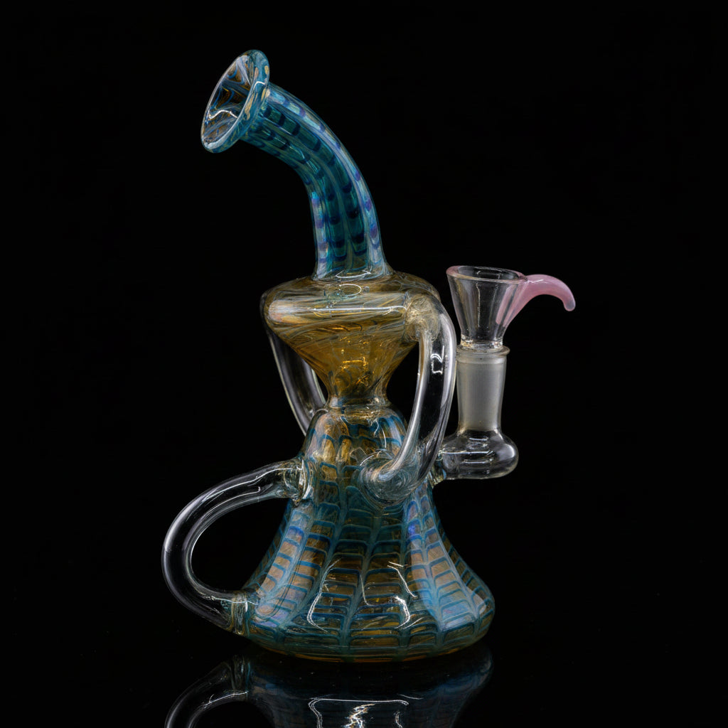Dab Rigs | 8 Inch Color Art Recycle - SmokeMEGA