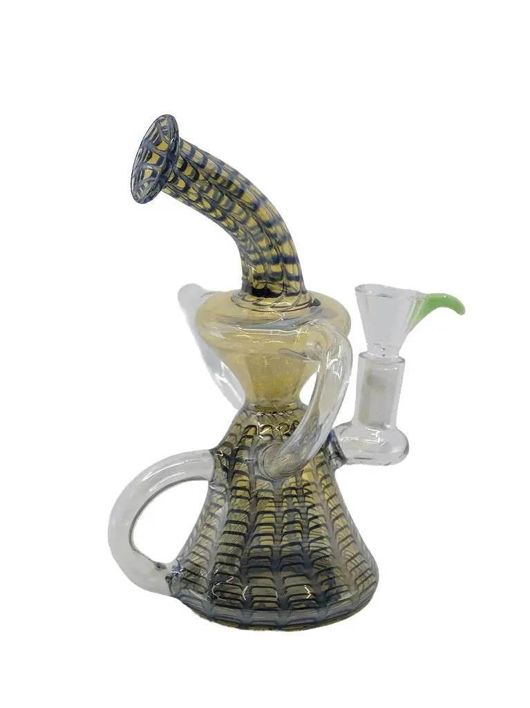 Dab Rigs | 8 Inch Color Art Recycle - SmokeMEGA