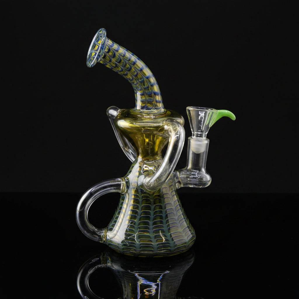 Dab Rigs | 8 Inch Color Art Recycle - SmokeMEGA