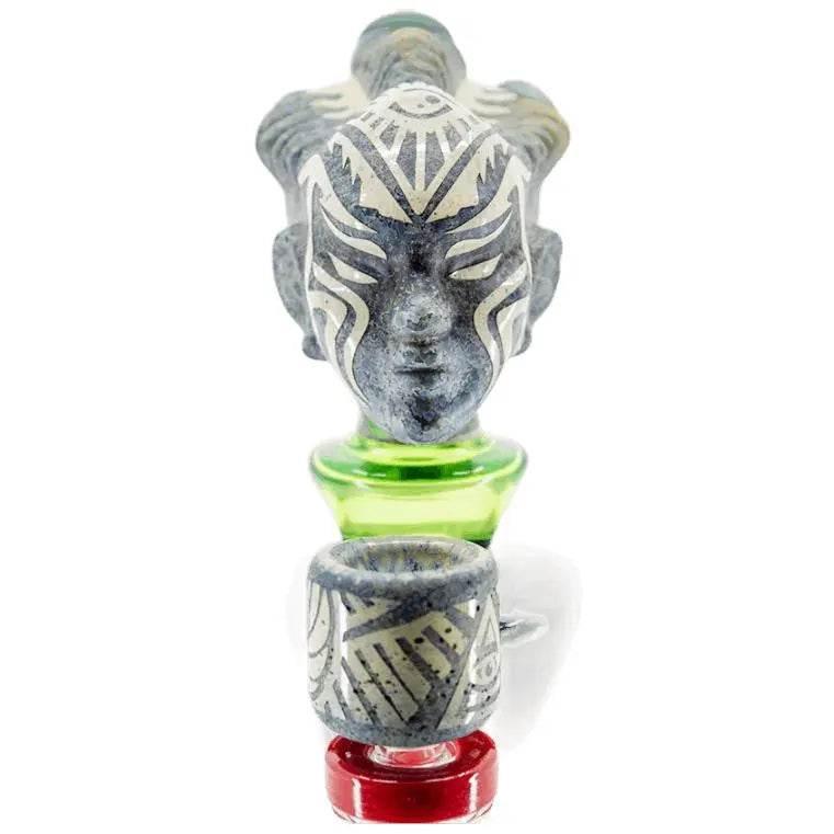 Deep Sandblasted Alien Head Dab Rig - SmokeMEGA