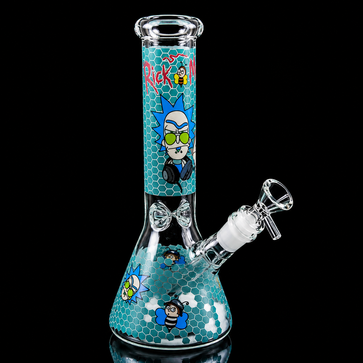 10 Inch Glow In The Dark Cartoon Beaker Bong | SmokeMEGA