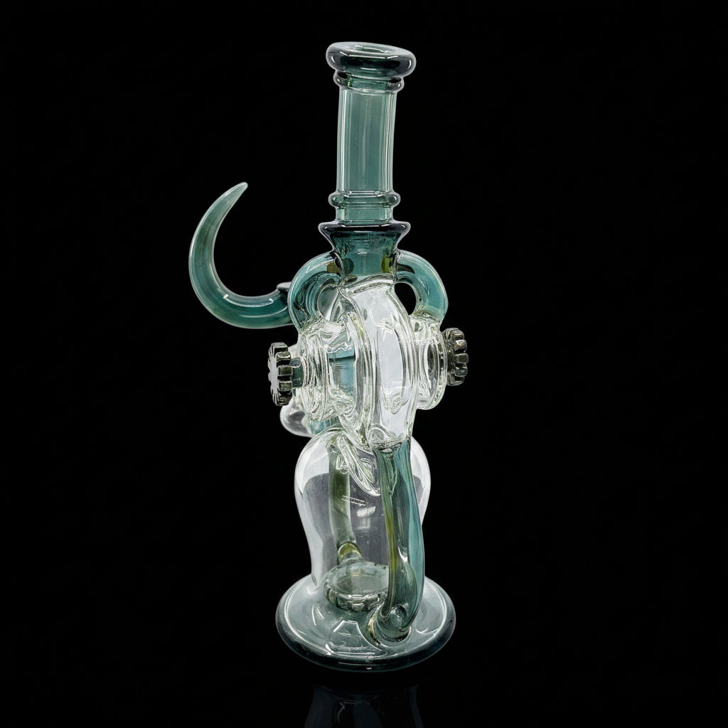 Fancy dab rig with double wheel on site aesthetic design - SmokeMEGA