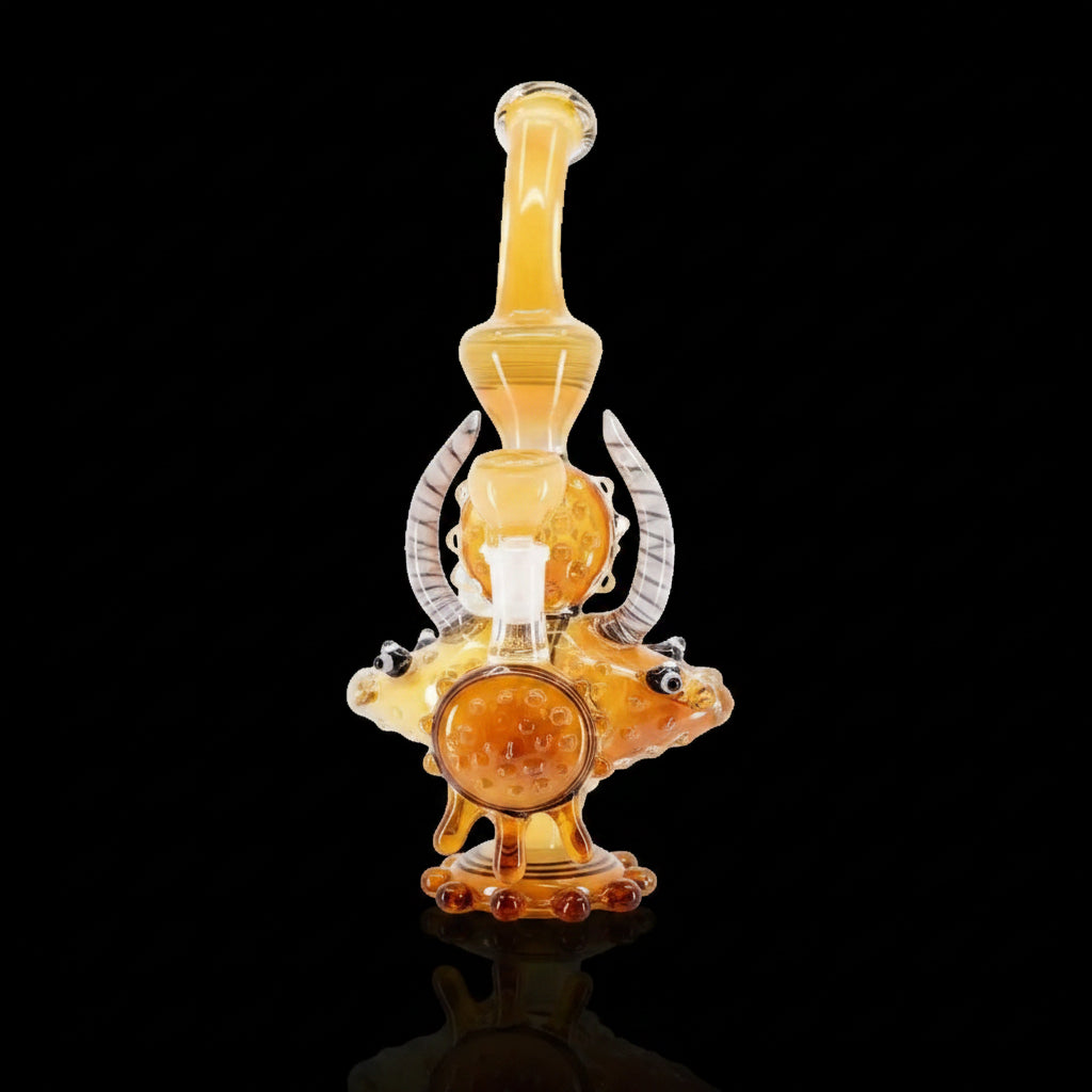 Fish Shape with double horn Water Pipe - SmokeMEGA