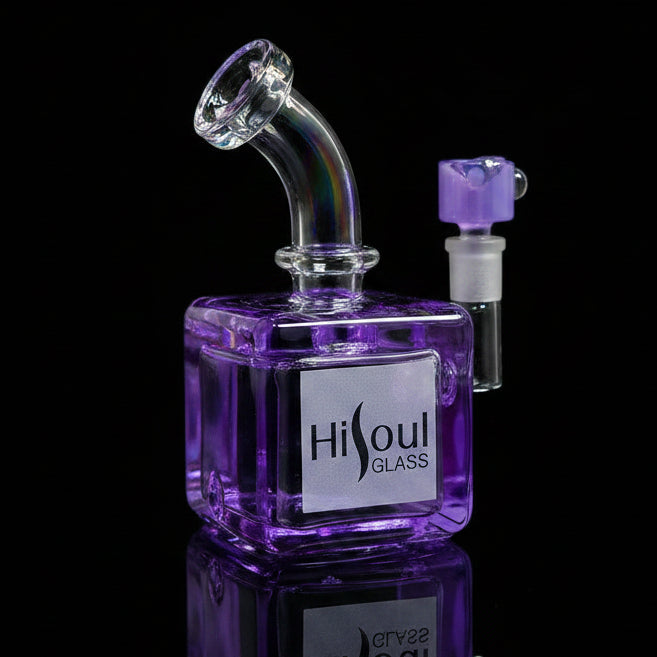 Freezable Water Pipe 7" - HiSoul Cube Glass