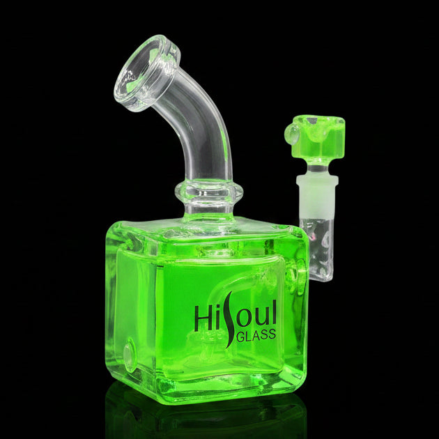 Freezable Water Pipe 7" - HiSoul Cube Glass