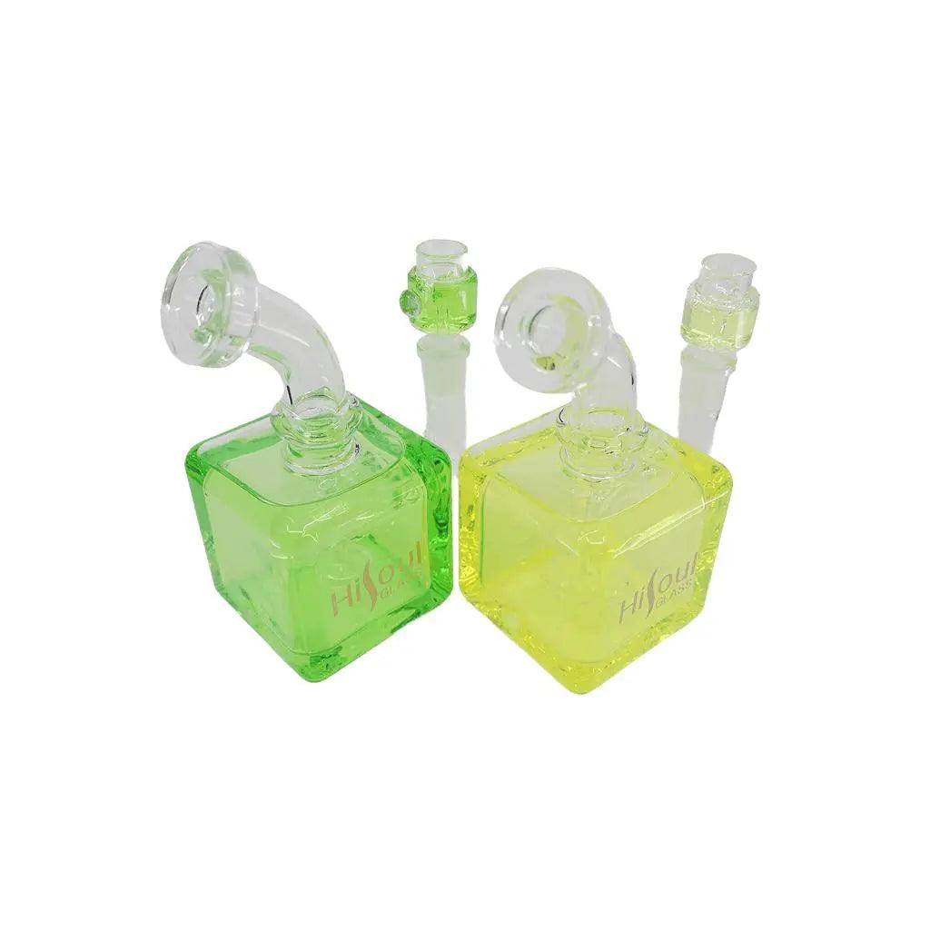 Freezable Water Pipe 7" - HiSoul Cube Glass